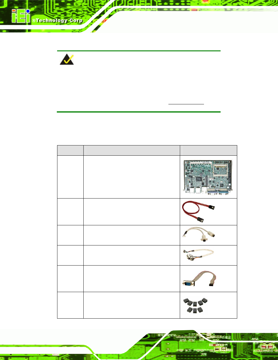 3 unpacking checklist, 1 package contents, Npacking | Hecklist | IEI Integration WAFER-945GSELVDS2 User Manual | Page 22 / 140