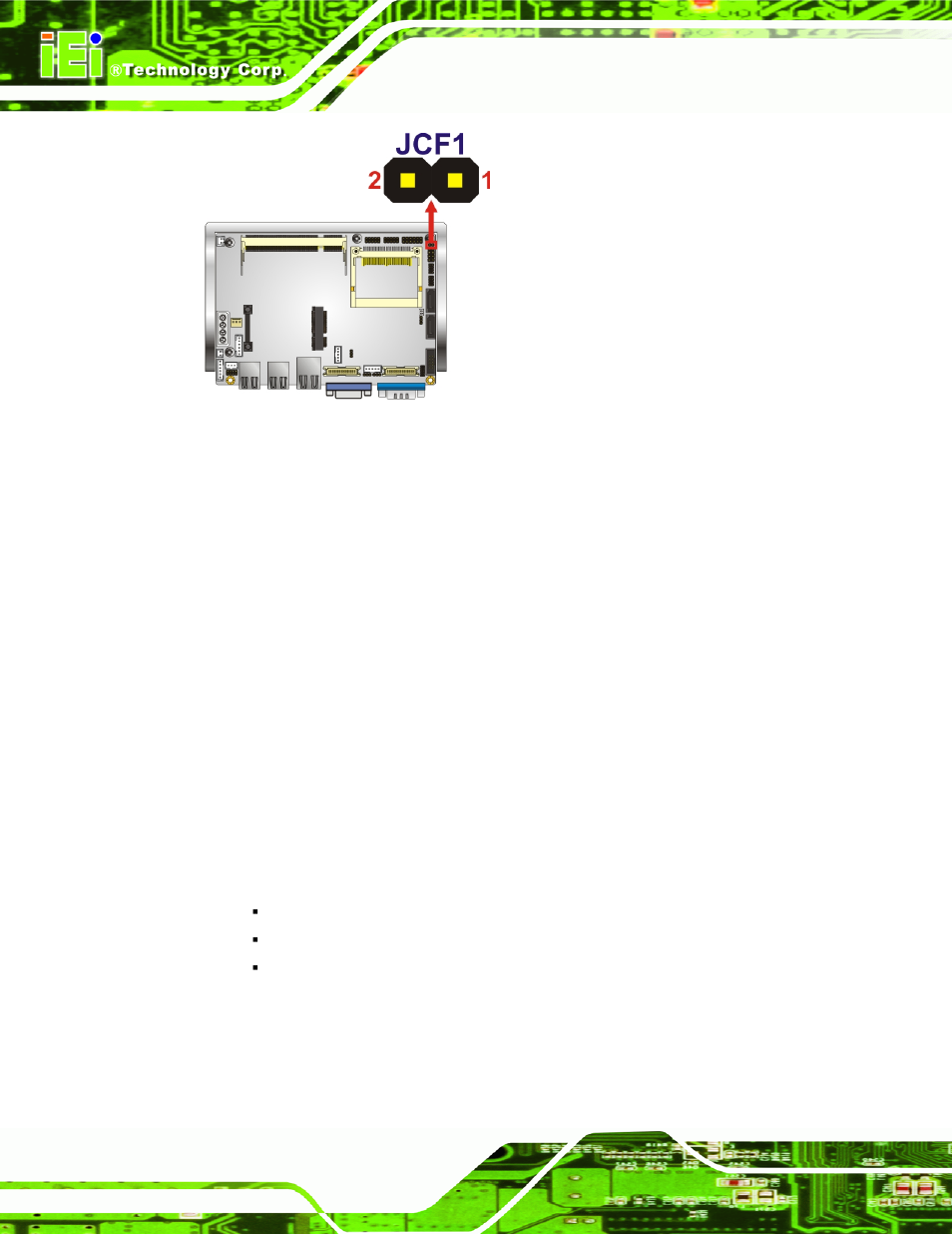 4 clear cmos jumper, Figure 4-5: cf card setup jumper location, See figure 4-5 | Own in figure 4-5 | IEI Integration WAFER-945GSELVDS2 User Manual | Page 62 / 140