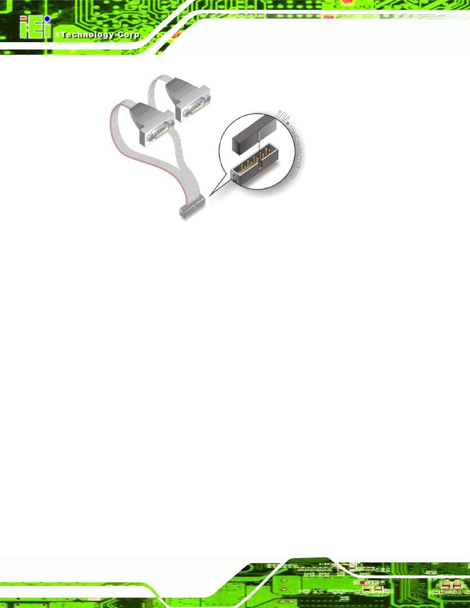 4 keyboard/mouse y-cable connector, Figure 4-14: dual rs-232 cable installation | IEI Integration WAFER-945GSELVDS2 User Manual | Page 72 / 140