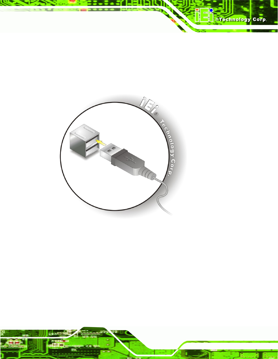 4 vga monitor connection, Figure 4-19: usb connector | IEI Integration WAFER-945GSELVDS2 User Manual | Page 77 / 140