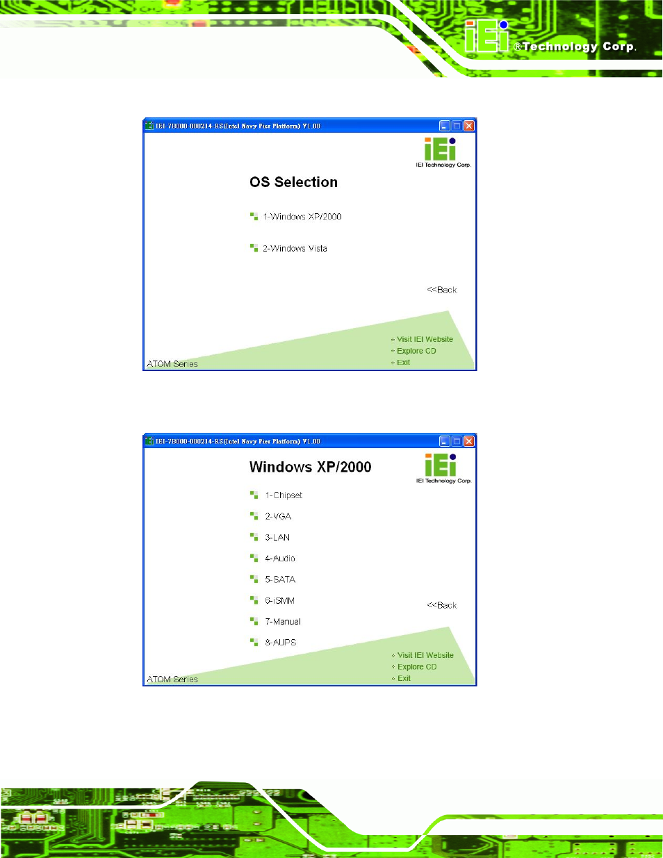 Figure 4-23: select operating system, Figure 4-24: drivers | IEI Integration WAFER-945GSELVDS2 User Manual | Page 81 / 140