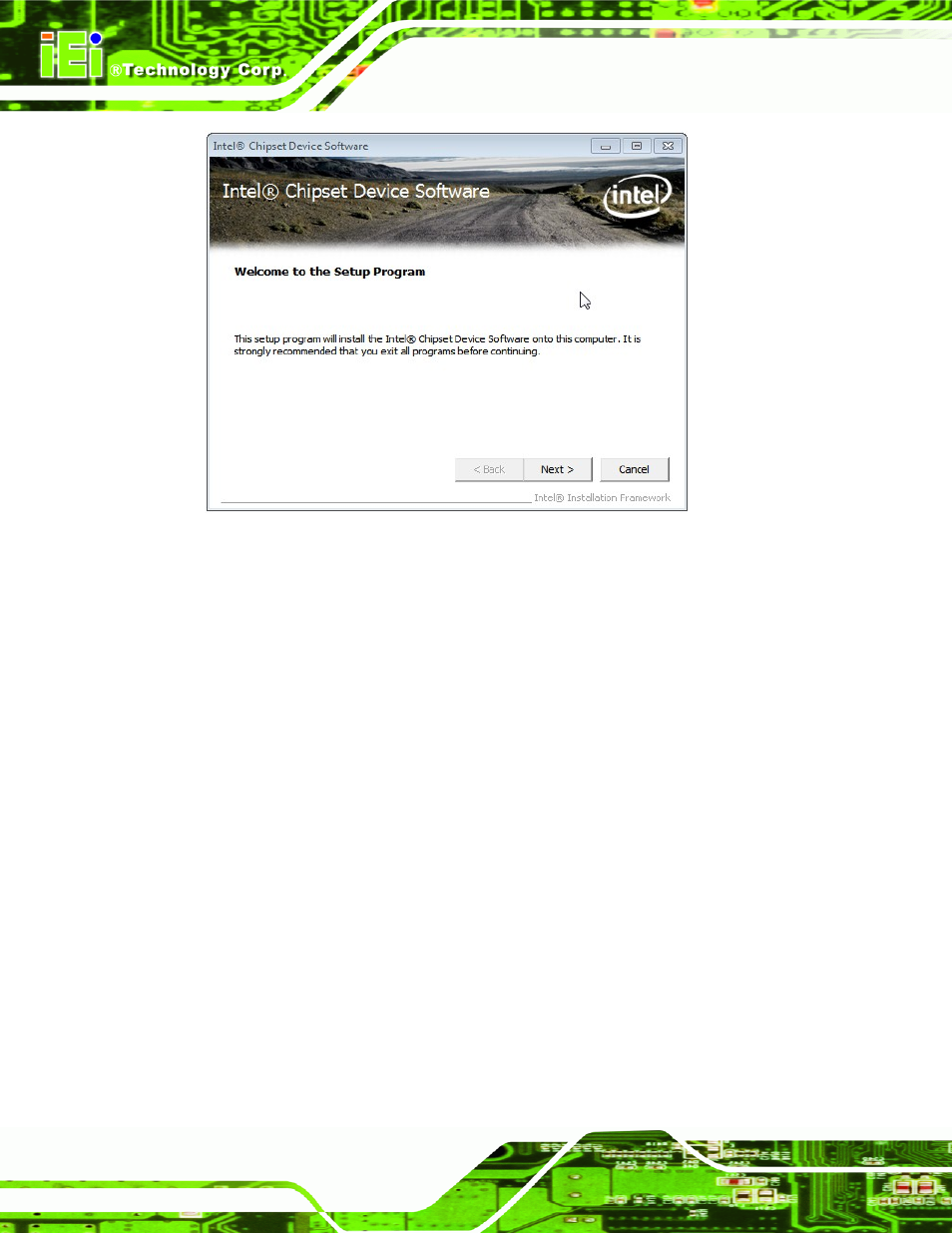 Figure 6-4: chipset driver welcome screen, Figure | IEI Integration WAFER-CV-D25501_N26001 User Manual | Page 111 / 181