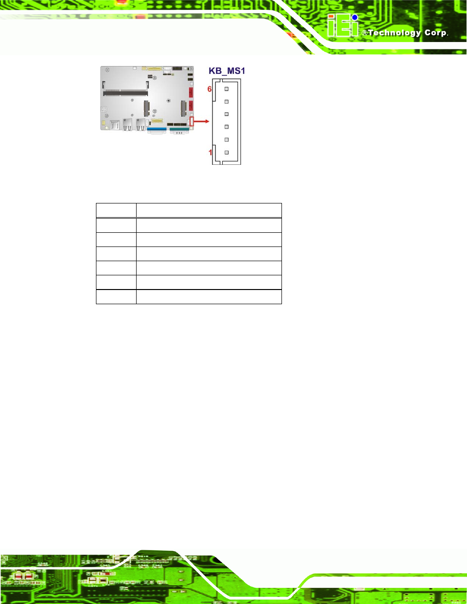 9 lvds1 connector, Figure 3-9: keyboard/mouse connector location, Table 3-10: keyboard/mouse connector pinouts | IEI Integration WAFER-CV-D25501_N26001 User Manual | Page 38 / 181
