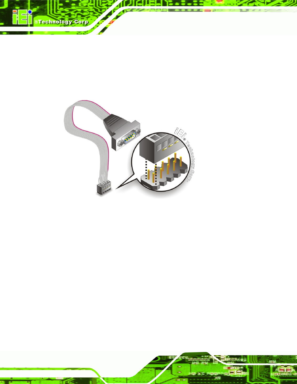 7 keyboard/mouse y-cable connector, Figure 4-17: single rs-232 cable installation | IEI Integration WAFER-CV-D25501_N26001 User Manual | Page 71 / 181