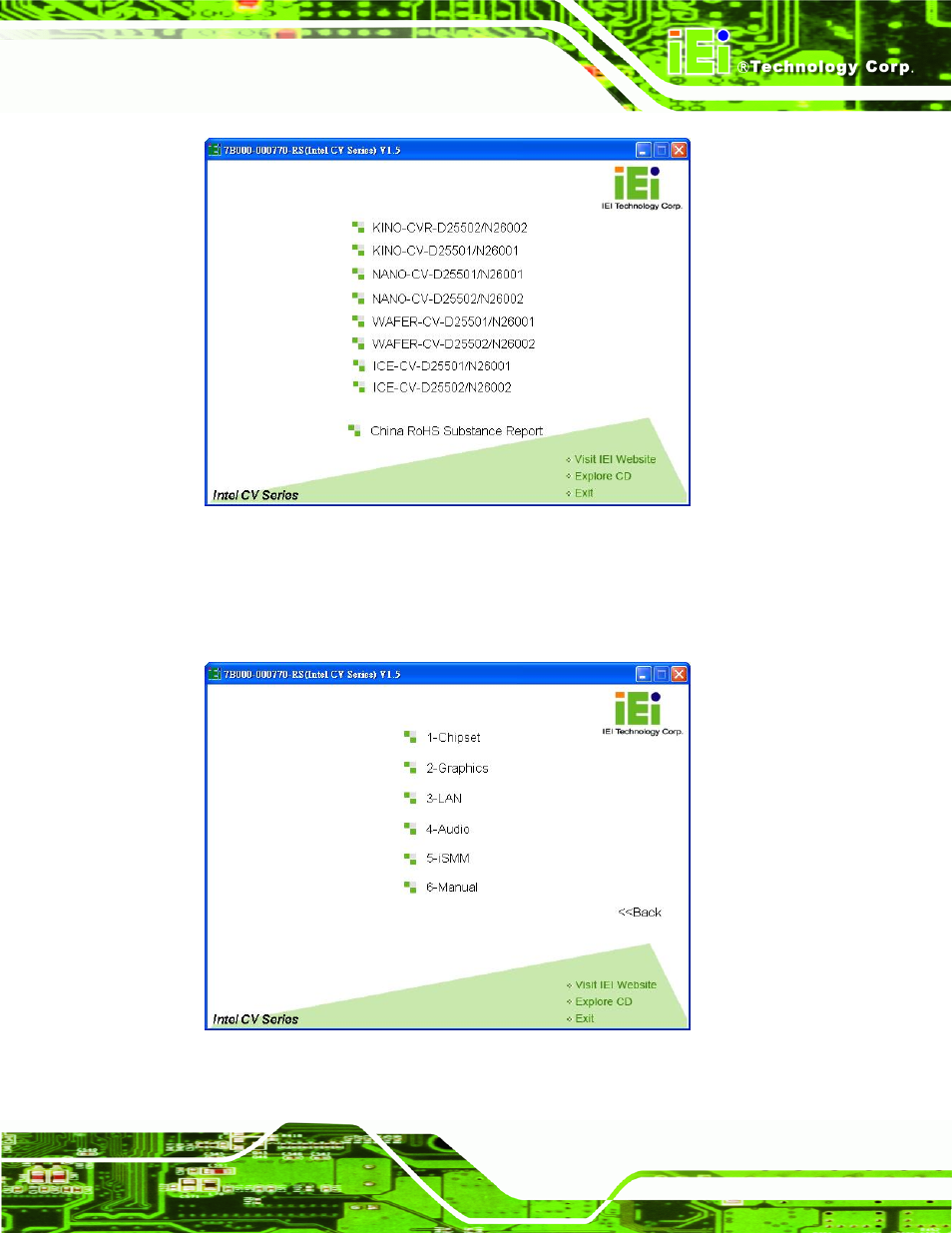 Figure 6-1: start up screen, Figure 6-2: drivers | IEI Integration WAFER-CV-D25502_N26002 User Manual | Page 110 / 182