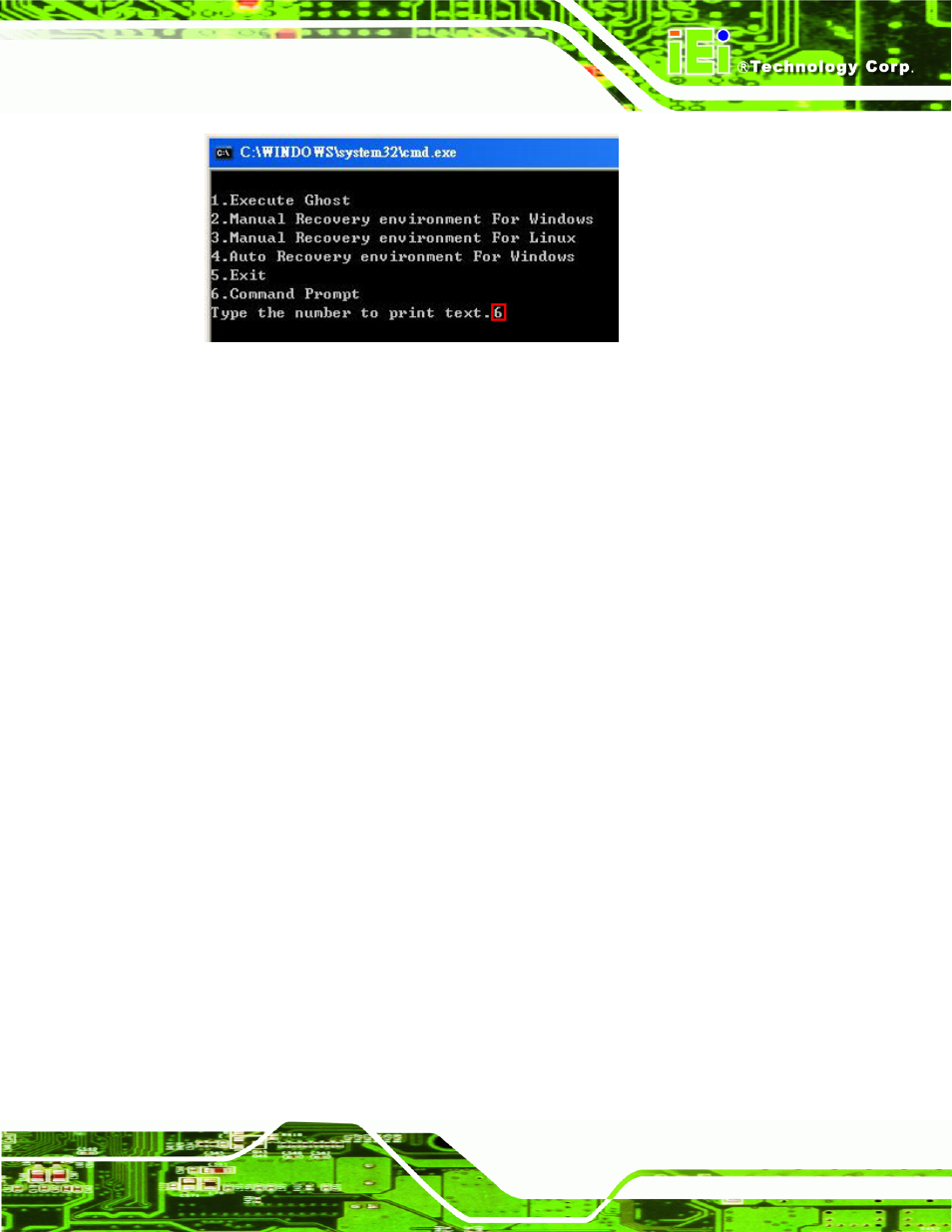 Figure b-4: command prompt | IEI Integration WAFER-CV-D25502_N26002 User Manual | Page 134 / 182