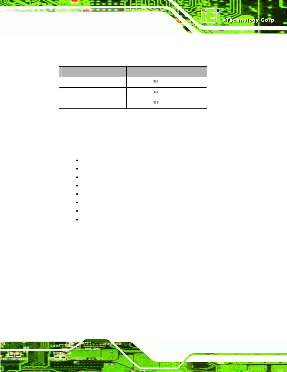2 model variations, 3 features, Odel | Ariations, Eatures, Table 1-1: wafer-cv-d25502/n26002 model variations | IEI Integration WAFER-CV-D25502_N26002 User Manual | Page 18 / 182