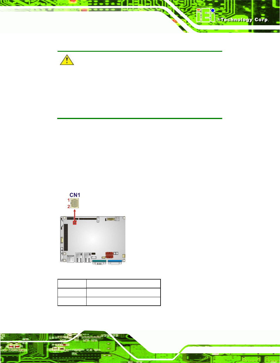 4 battery connector, Figure 3-5: battery connector location, Table 3-6: battery connector pinouts | IEI Integration WAFER-CV-D25502_N26002 User Manual | Page 34 / 182