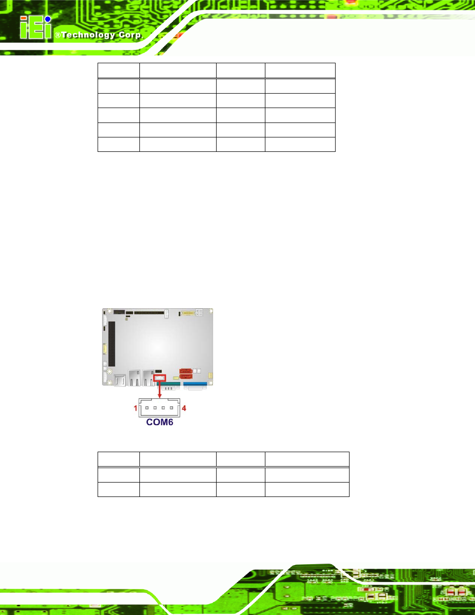 16 rs-422/485 serial port connector, Figure 3-17: rs-422/485 connector location, Table 3-17: rs-232 serial port connector pinouts | Table 3-18: rs-422/485connector pinouts | IEI Integration WAFER-CV-D25502_N26002 User Manual | Page 45 / 182