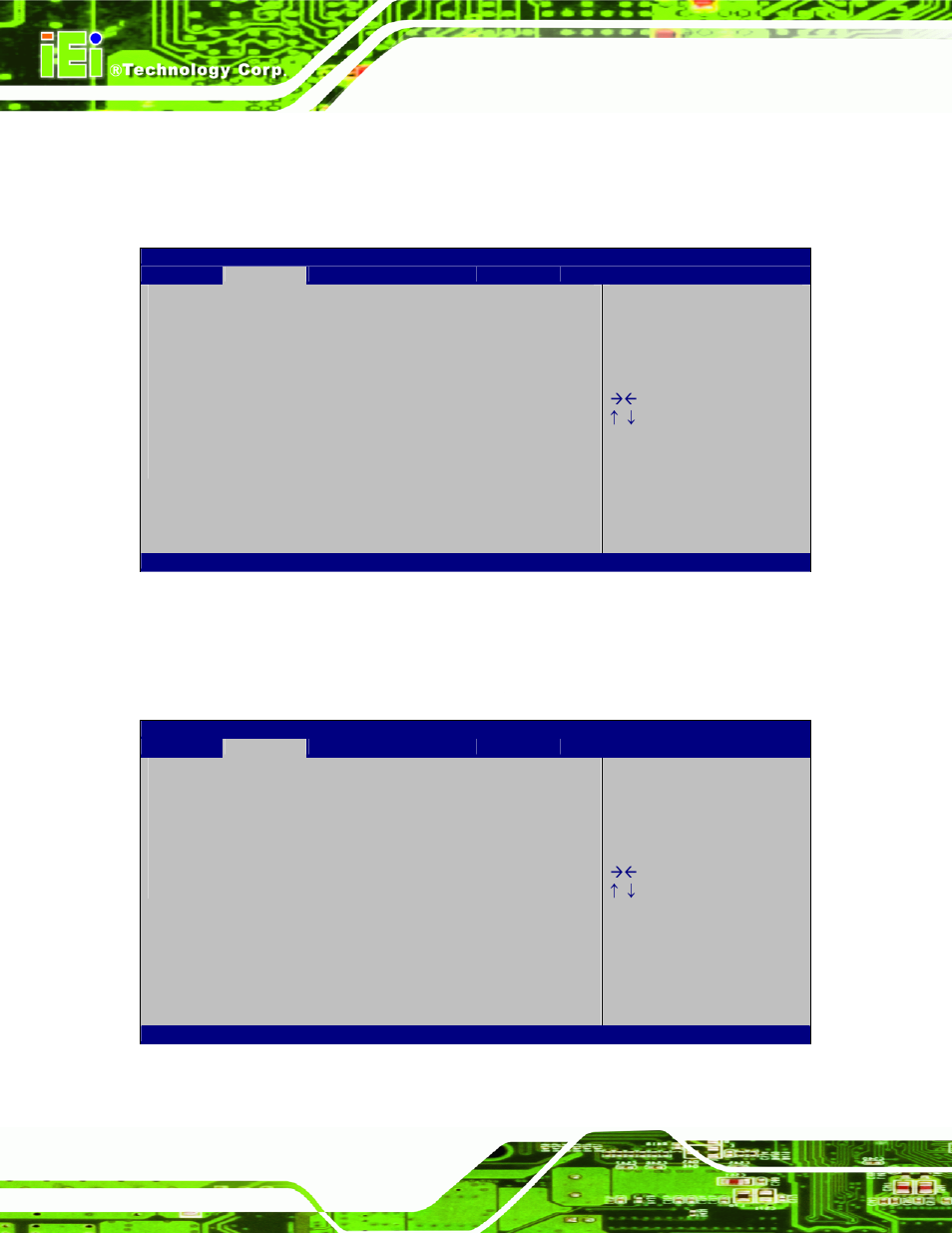6 f81866 super io configuration, 1 serial port n configuration, Bios menu 8: f81866 super io configuration | Bios menu 9: serial port n configuration menu | IEI Integration WAFER-CV-D25502_N26002 User Manual | Page 87 / 182