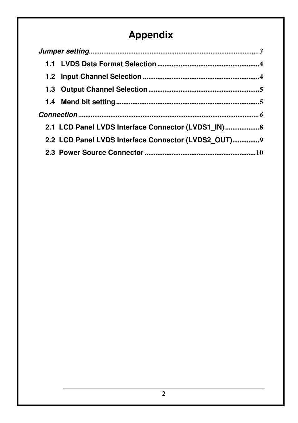Appendix | IEI Integration LVDS24-01 User Manual | Page 2 / 10