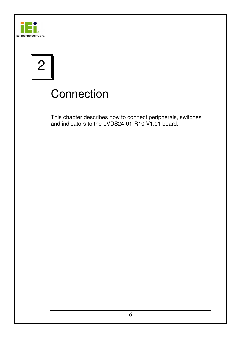 Connection | IEI Integration LVDS24-01 User Manual | Page 6 / 10
