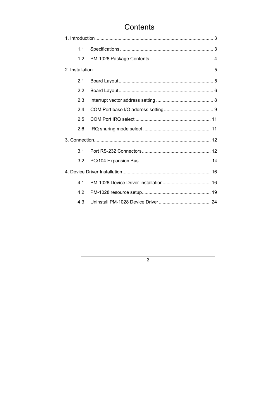 IEI Integration PM-1028 User Manual | Page 2 / 26