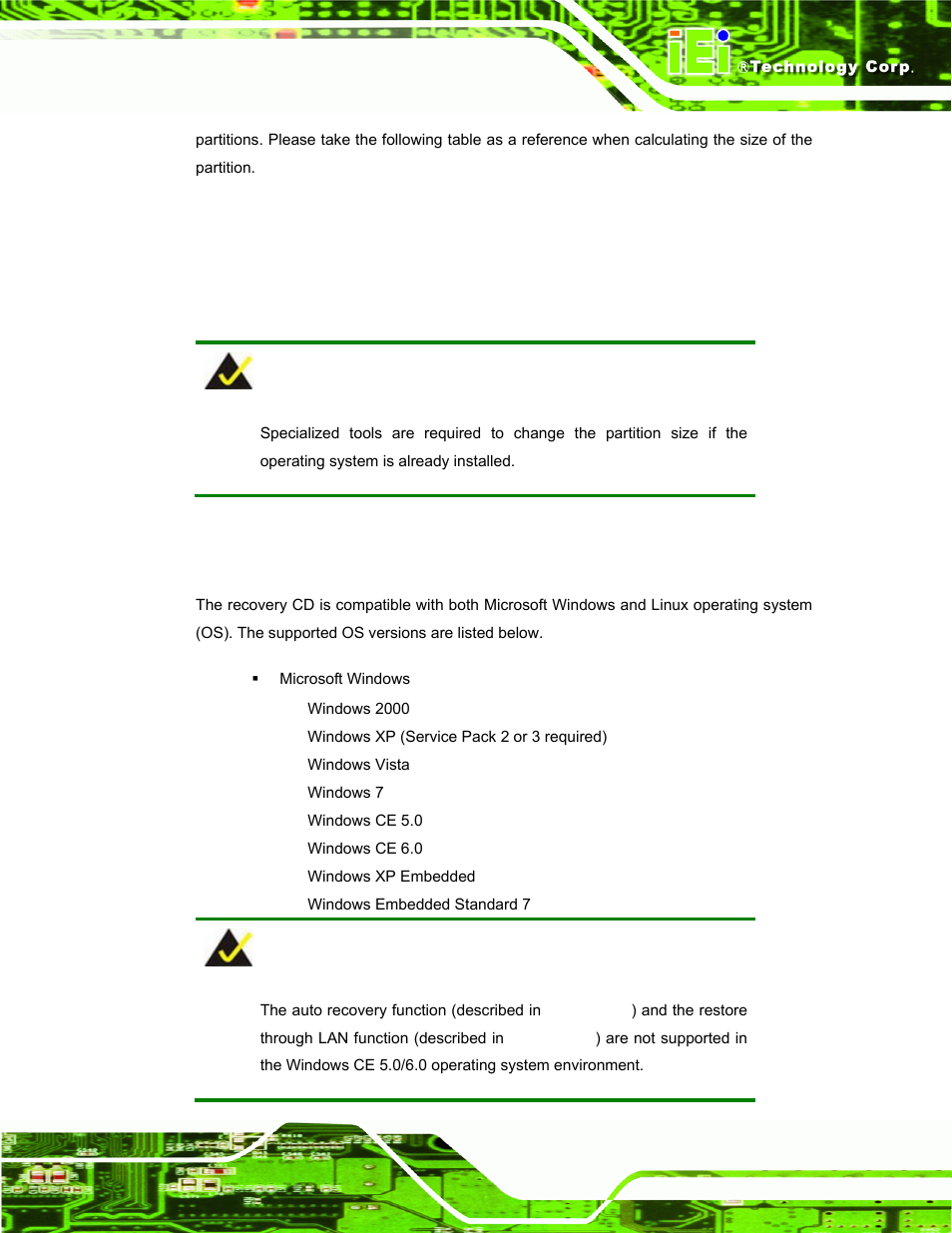 A.1.2 supported operating system | IEI Integration ECW-281B_D2550 User Manual | Page 109 / 159