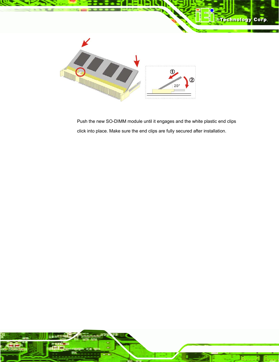 Figure 4-2: so-dimm module installation | IEI Integration ECW-281B_D2550 User Manual | Page 61 / 159