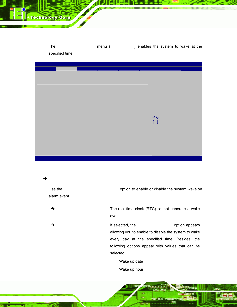 2 rtc wake settings | IEI Integration ECW-281B_D2550 User Manual | Page 68 / 159