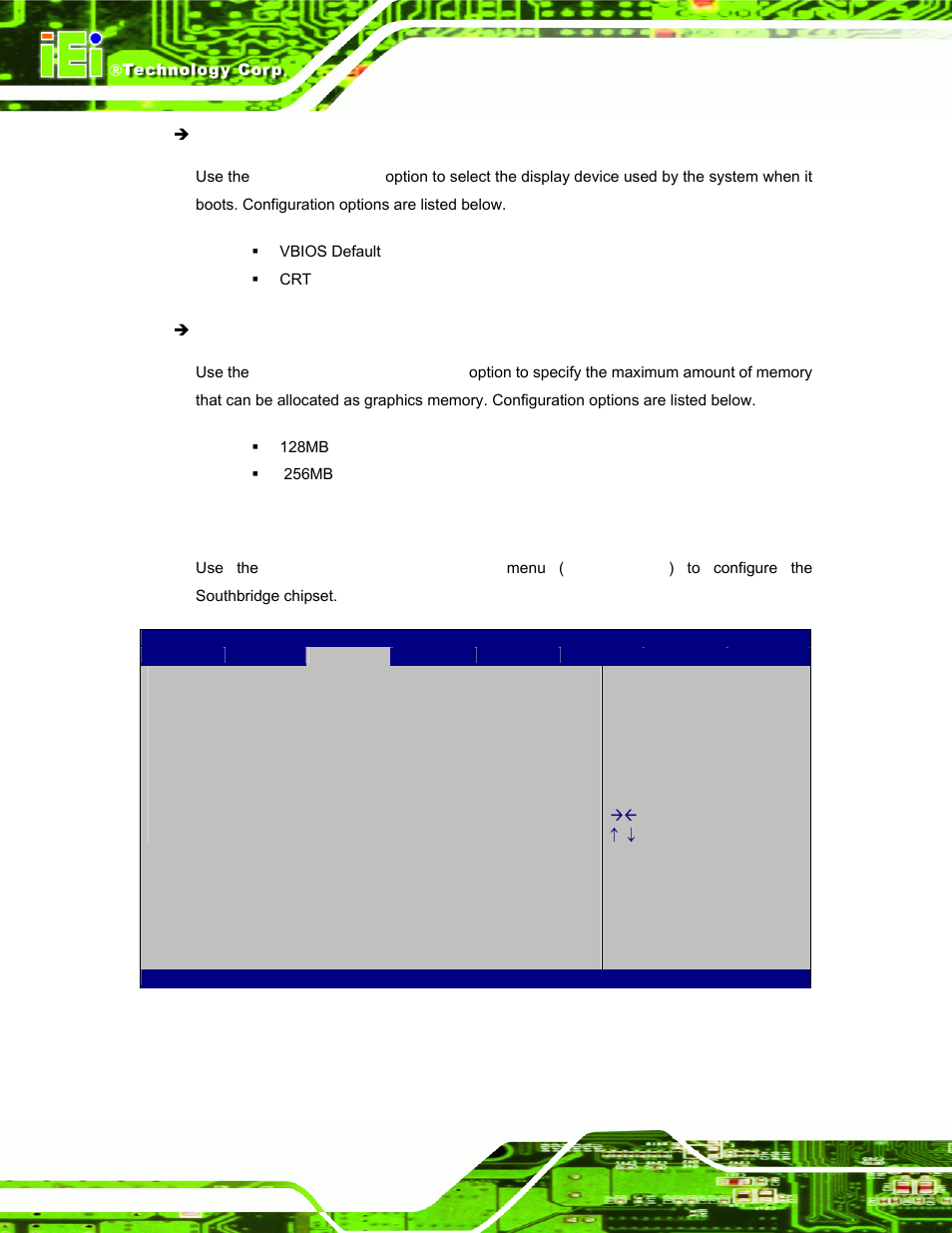 2 south bridge configuration | IEI Integration ECW-281B_D2550 User Manual | Page 86 / 159