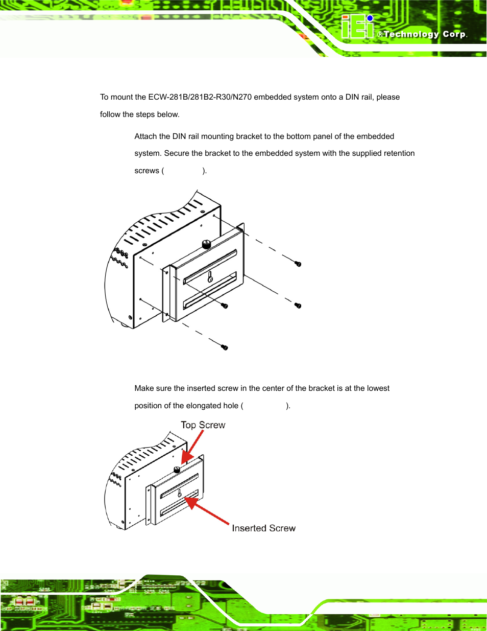 8 din mounting | IEI Integration ECW-281B-N270-WT v3.01 User Manual | Page 68 / 189