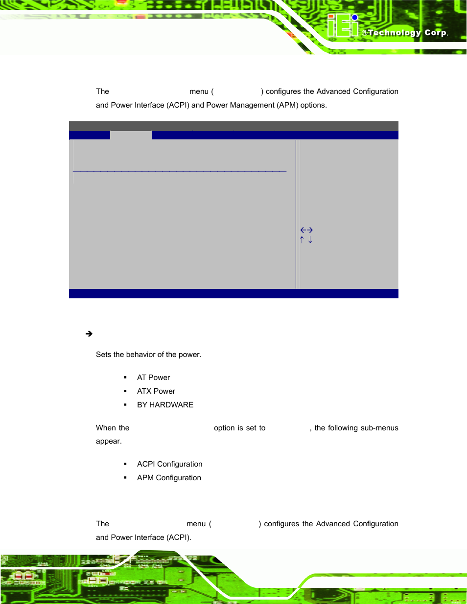 5 power configuration, 1 acpi configuration | IEI Integration ECW-281B-N270-WT v3.01 User Manual | Page 92 / 189