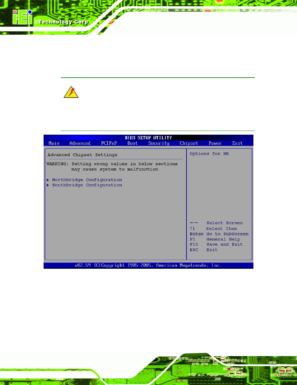 7 chipset, 1 north bridge chipset configuration | IEI Integration ECW-281B-N270-WT v2.00 User Manual | Page 110 / 180
