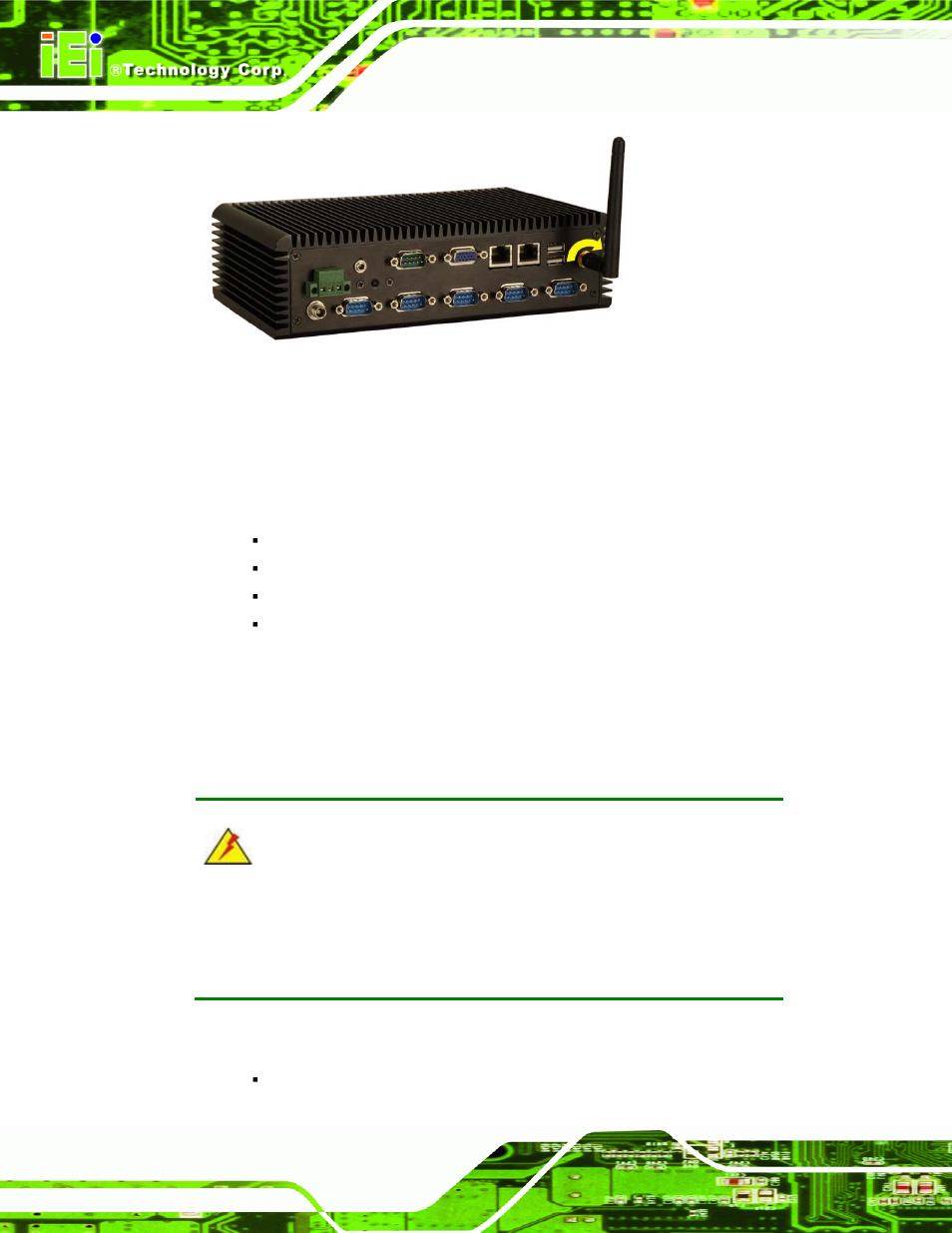 10 cable connections, 3 power-on procedure, 1 installation checklist | IEI Integration ECW-281B-N270-WT v2.00 User Manual | Page 70 / 180