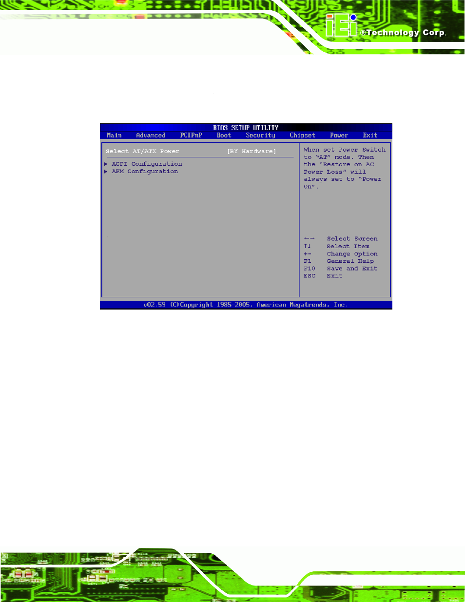 5 power configuration, 1 acpi configuration | IEI Integration ECW-281B-N270-WT v2.00 User Manual | Page 93 / 180