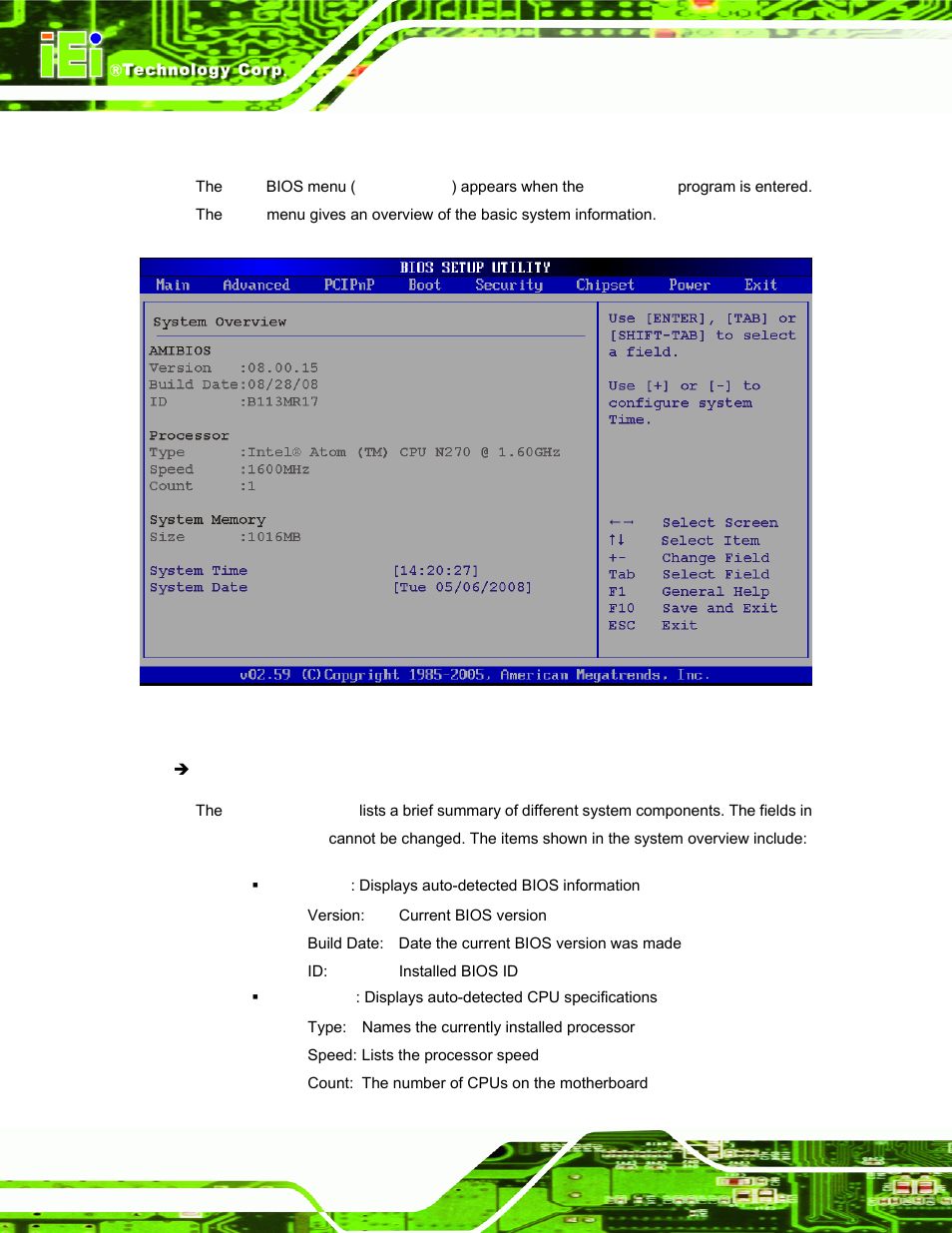 2 main | IEI Integration ECW-281B-N270-WT v2.10 User Manual | Page 76 / 179