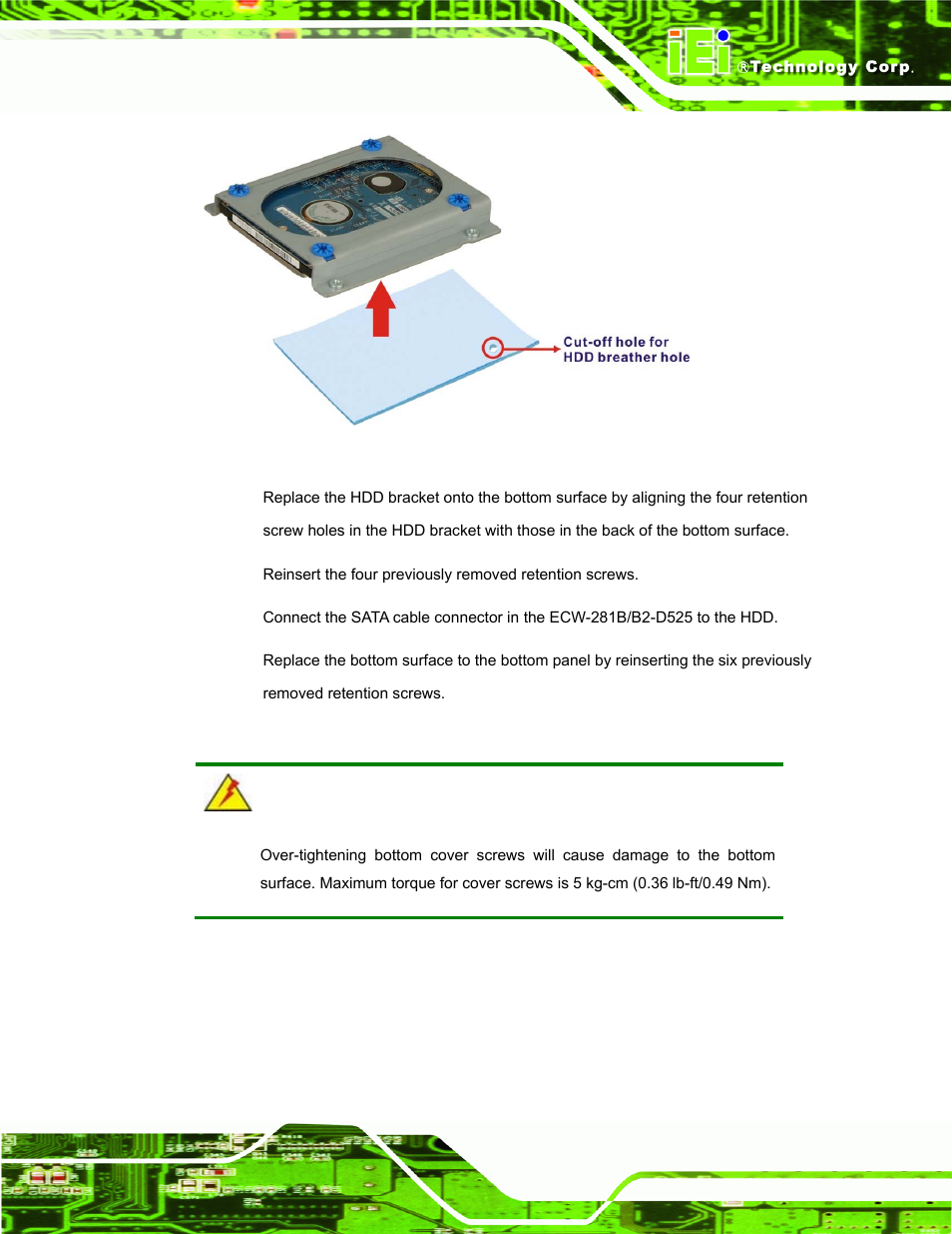 Figure 4-10: hdd thermal pad | IEI Integration ECW-281B_B2-D525 User Manual | Page 54 / 137