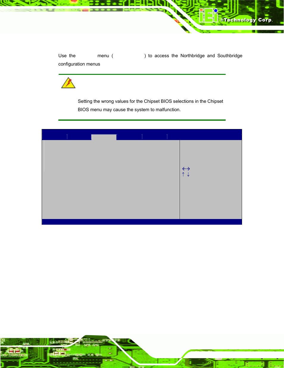 4 chipset, Hipset, Bios menu 12: chipset | IEI Integration ECW-281B_B2-D525 User Manual | Page 82 / 137