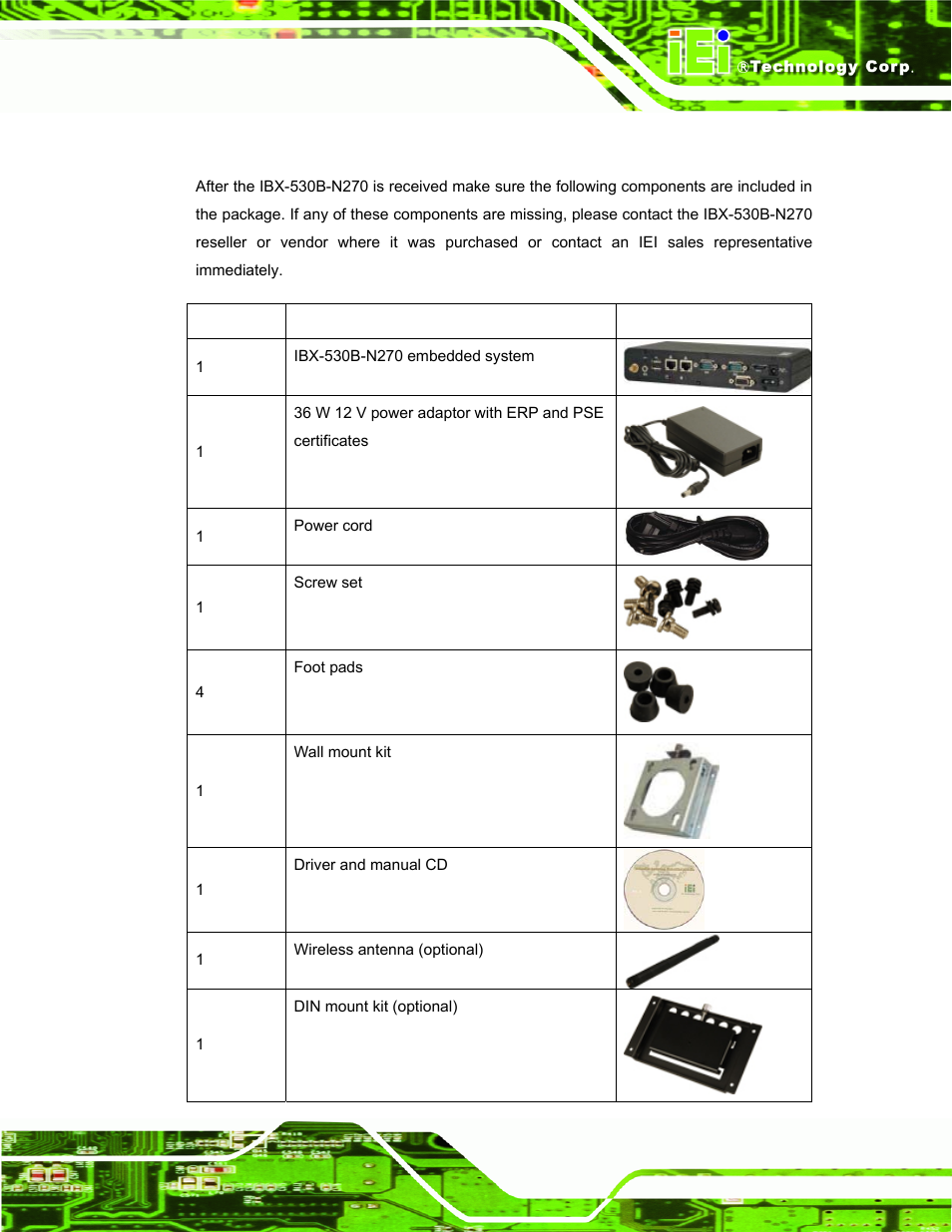2 unpacking | IEI Integration IBX-530B-N270 User Manual | Page 43 / 133