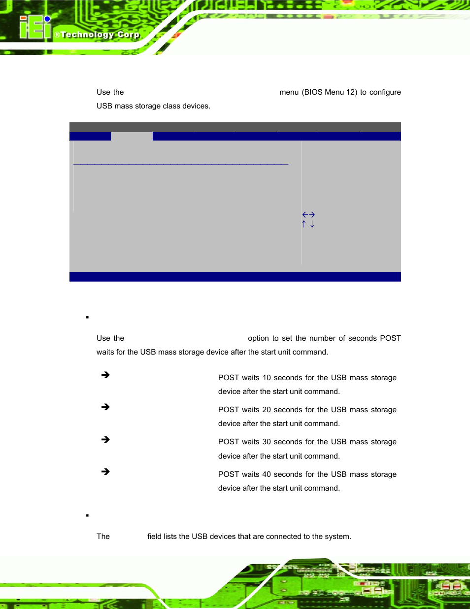 1 usb mass storage device configuration | IEI Integration uIBX-200-VX800 v1.04 User Manual | Page 64 / 113