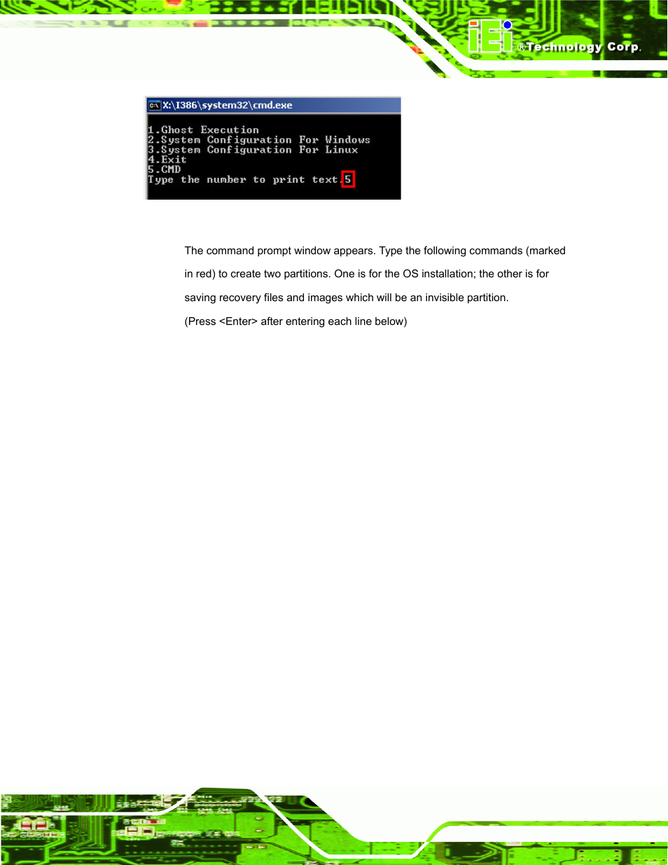 Figure a-4: command mode | IEI Integration uIBX-200-VX800 v2.00 User Manual | Page 85 / 116