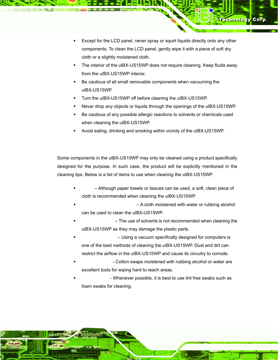 B.2.2 cleaning tools | IEI Integration uIBX-200 v1.02 User Manual | Page 102 / 109