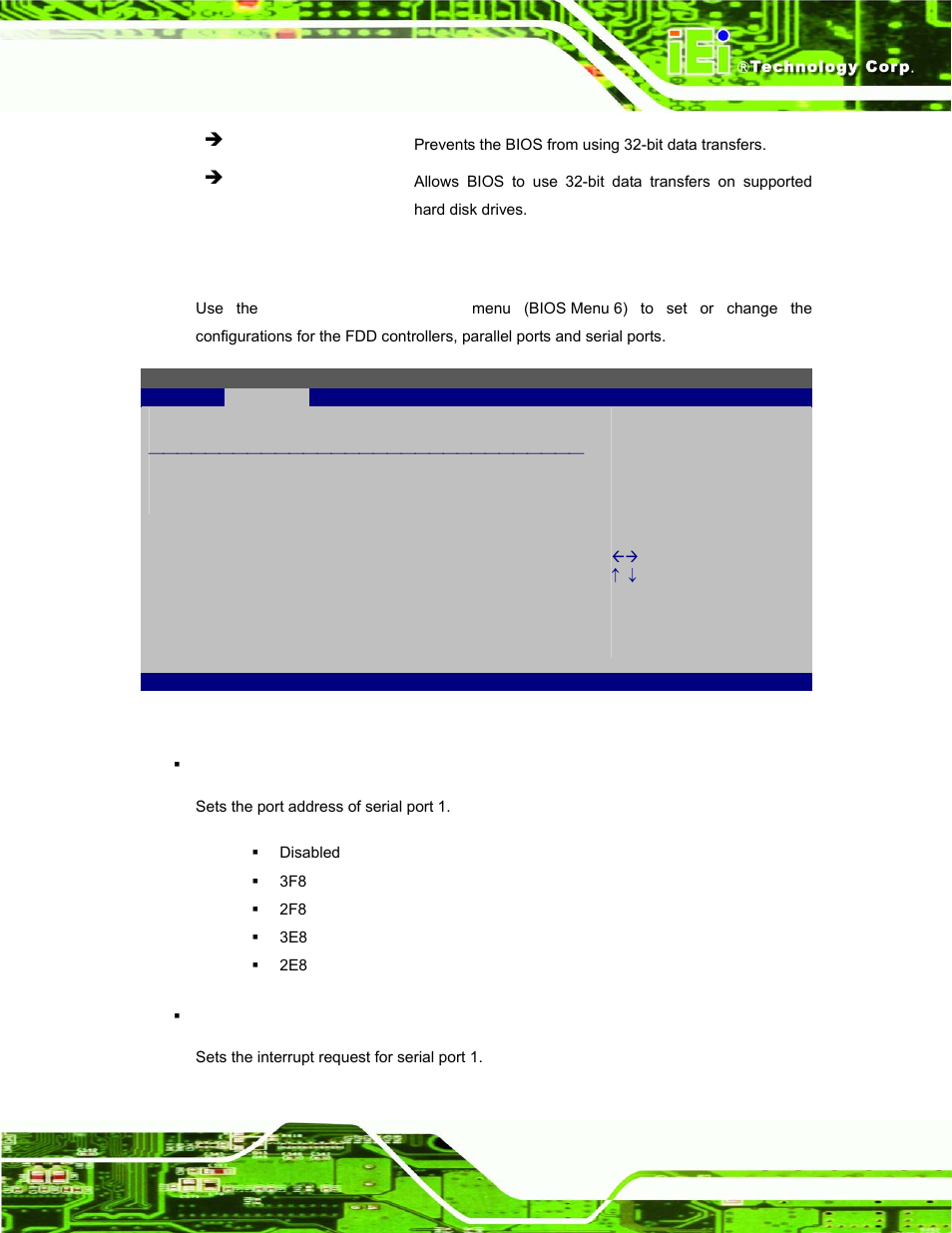 3 super io configuration, Section 5.3.3 | IEI Integration uIBX-200 v1.02 User Manual | Page 54 / 109