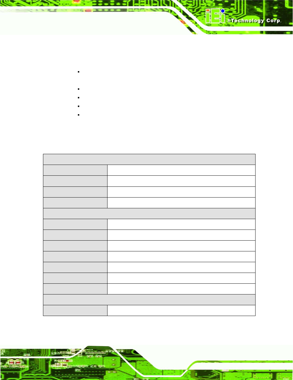 3 features, 4 technical specifications, Eatures | Echnical, Pecifications, 3 fe a tu re s | IEI Integration uIBX-210-CV-N2600 User Manual | Page 16 / 163