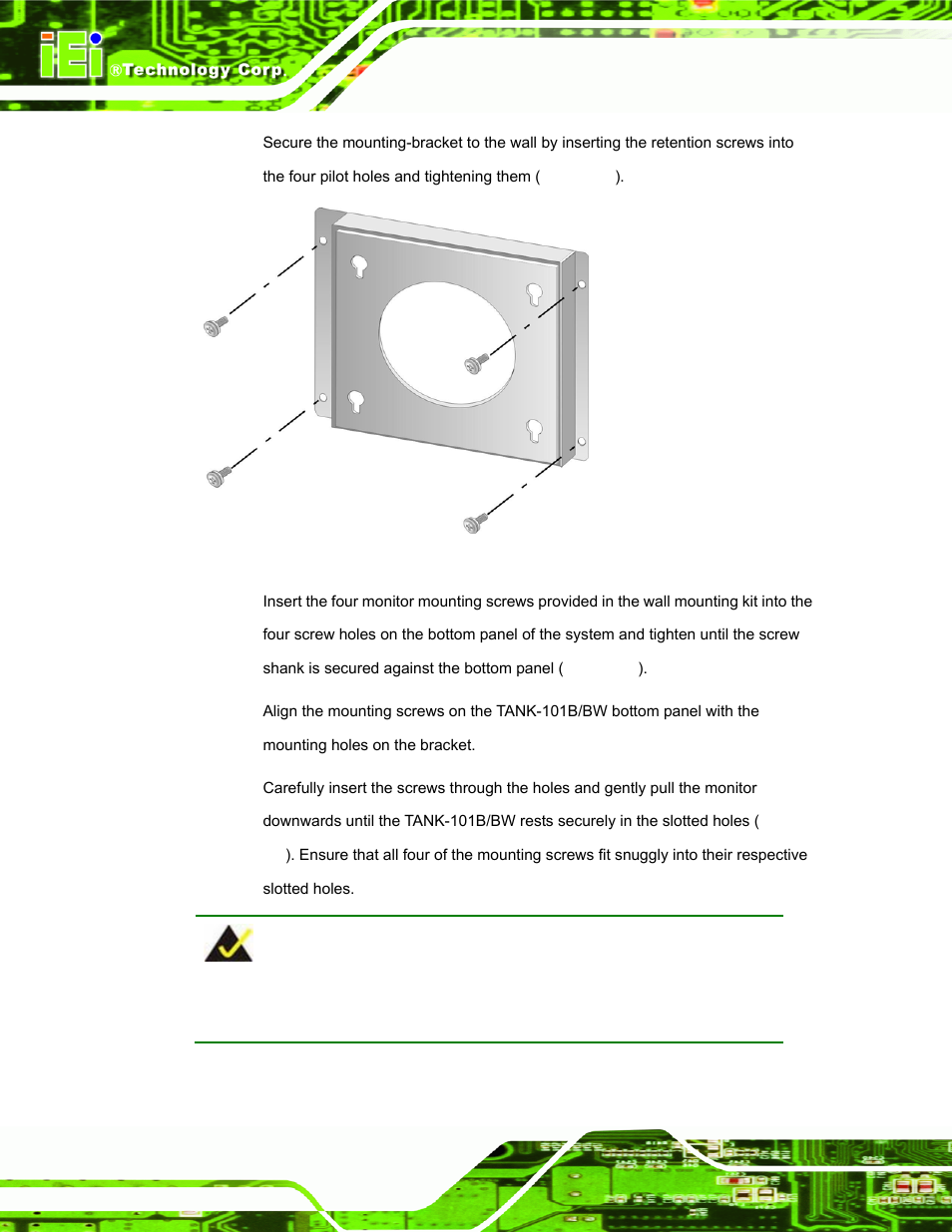 Figure 3-6: wall-mounting bracket | IEI Integration TANK-101B-D525_N455 v1.02 User Manual | Page 29 / 119