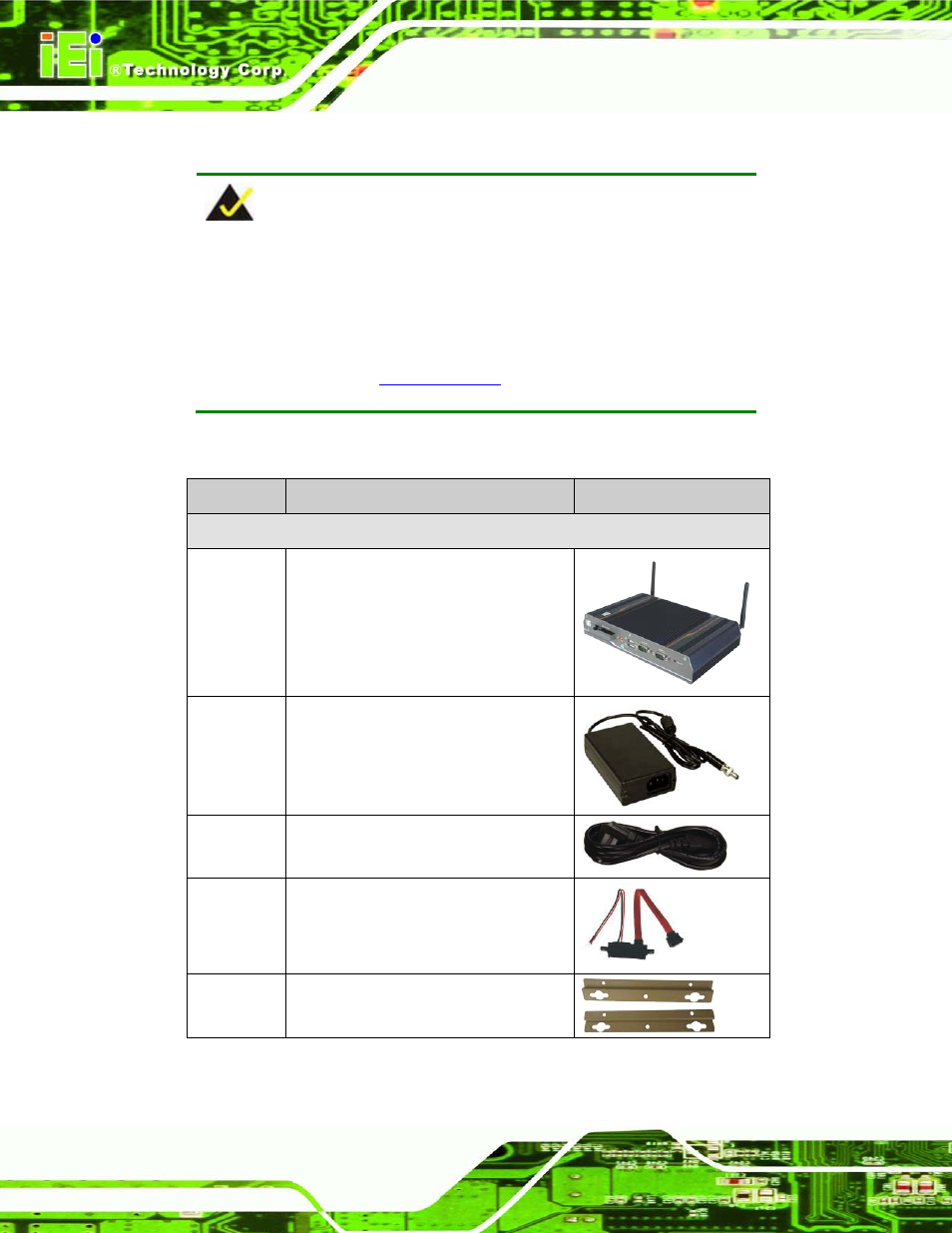 3 unpacking checklist, Npacking, Hecklist | 3 un pa c kin g ch e c klis t | IEI Integration TANK-101B-D525_N455 v1.00 User Manual | Page 20 / 118