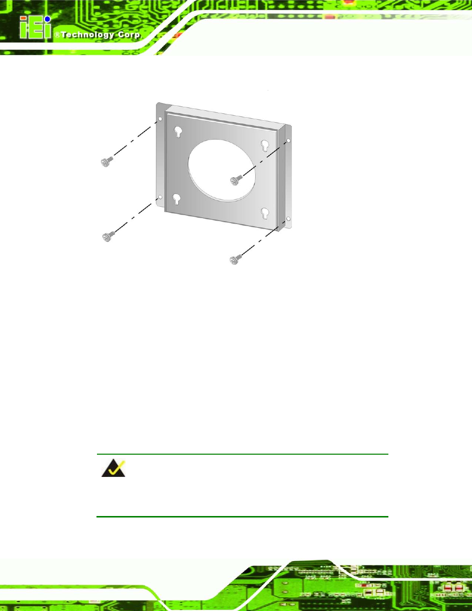 Figure 3-6: wall-mounting bracket | IEI Integration TANK-101B-D525_N455 v1.00 User Manual | Page 28 / 118
