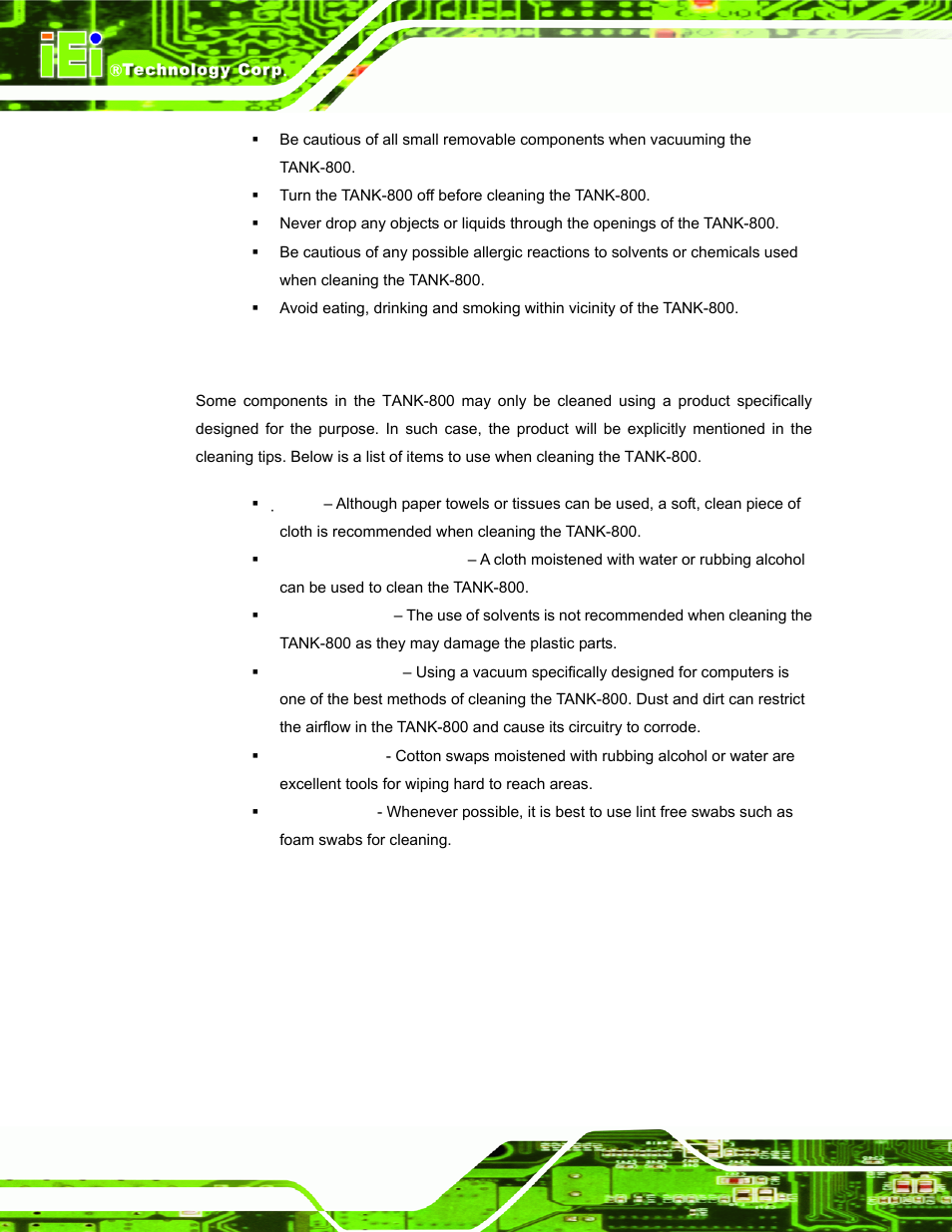 B.2.2 cleaning tools | IEI Integration TANK-800-D525 v1.00 User Manual | Page 112 / 116