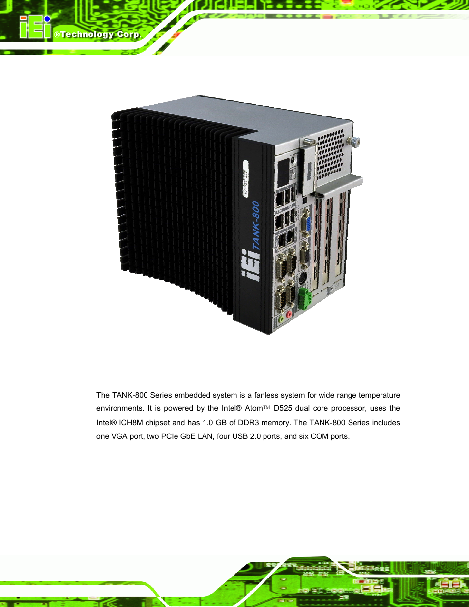 1 overview, Verview, Figure 1-1: tank-800 | IEI Integration TANK-800-D525 v1.00 User Manual | Page 12 / 116