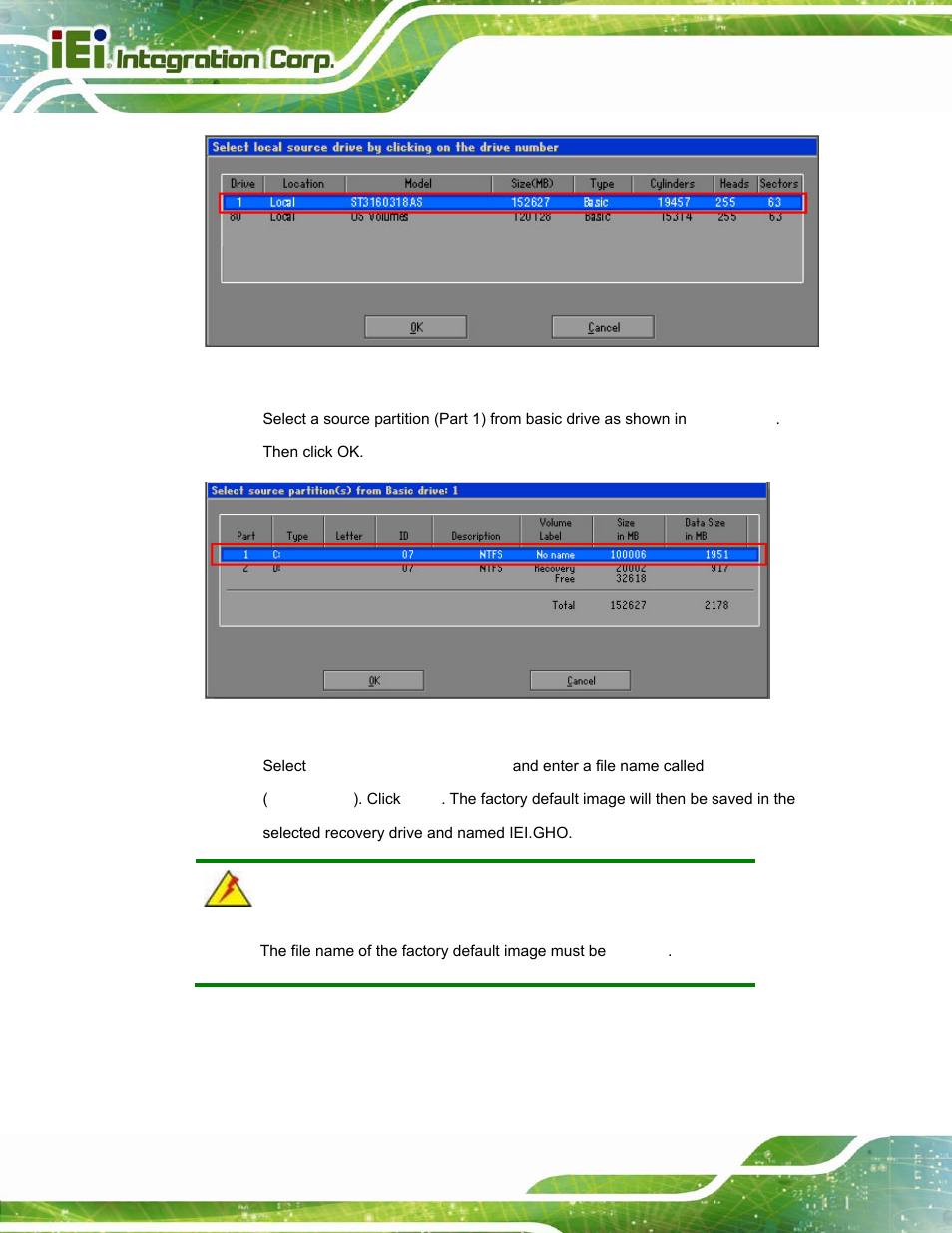 Figure a-14: select a local source drive | IEI Integration TANK-800-D525 v1.14 User Manual | Page 102 / 137