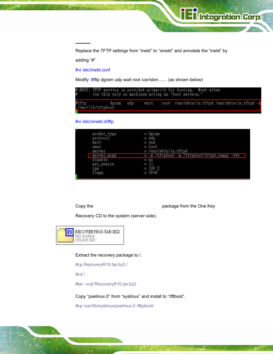 A.6.3 configure one key recovery server settings | IEI Integration TANK-800-D525 v1.14 User Manual | Page 121 / 137