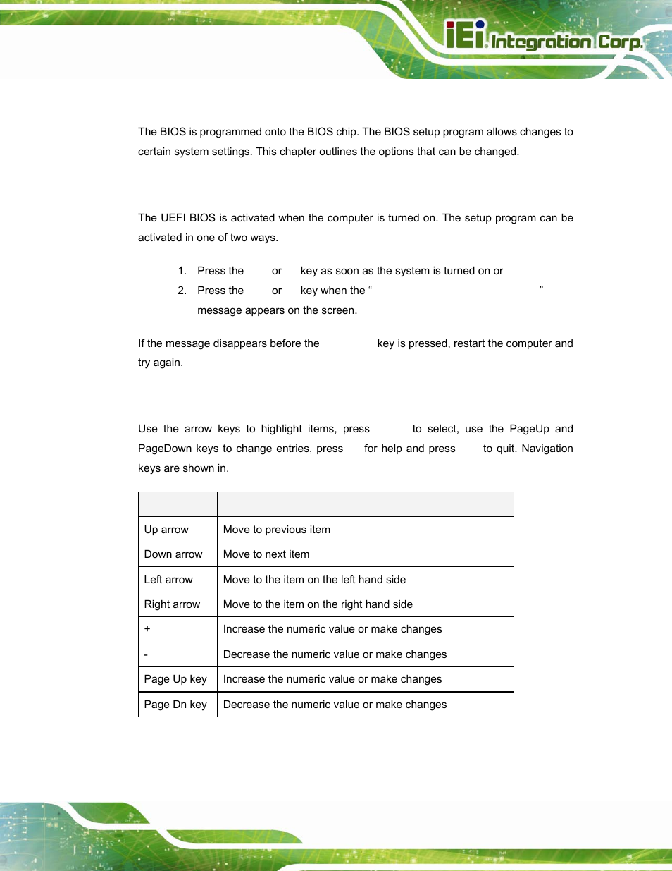 1 introduction, 1 starting setup, 2 using setup | Ntroduction | IEI Integration TANK-800-D525 v1.14 User Manual | Page 59 / 137