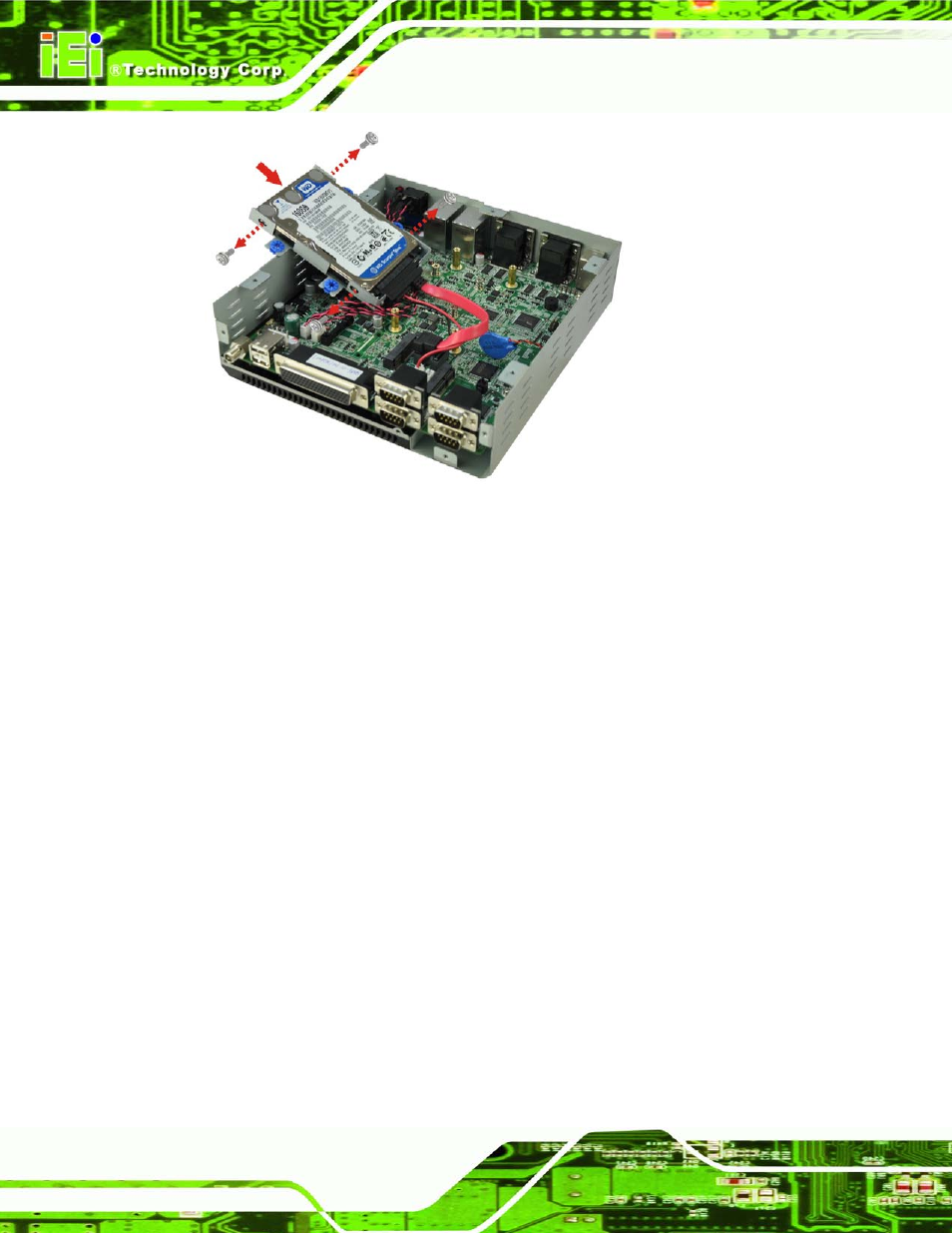 3 mounting the system with mounting brackets, Ounting the, Ystem with | Ounting, Rackets, Figure 3-5: inserting the hdd | IEI Integration TANK-600-D2550_N2600 User Manual | Page 27 / 132