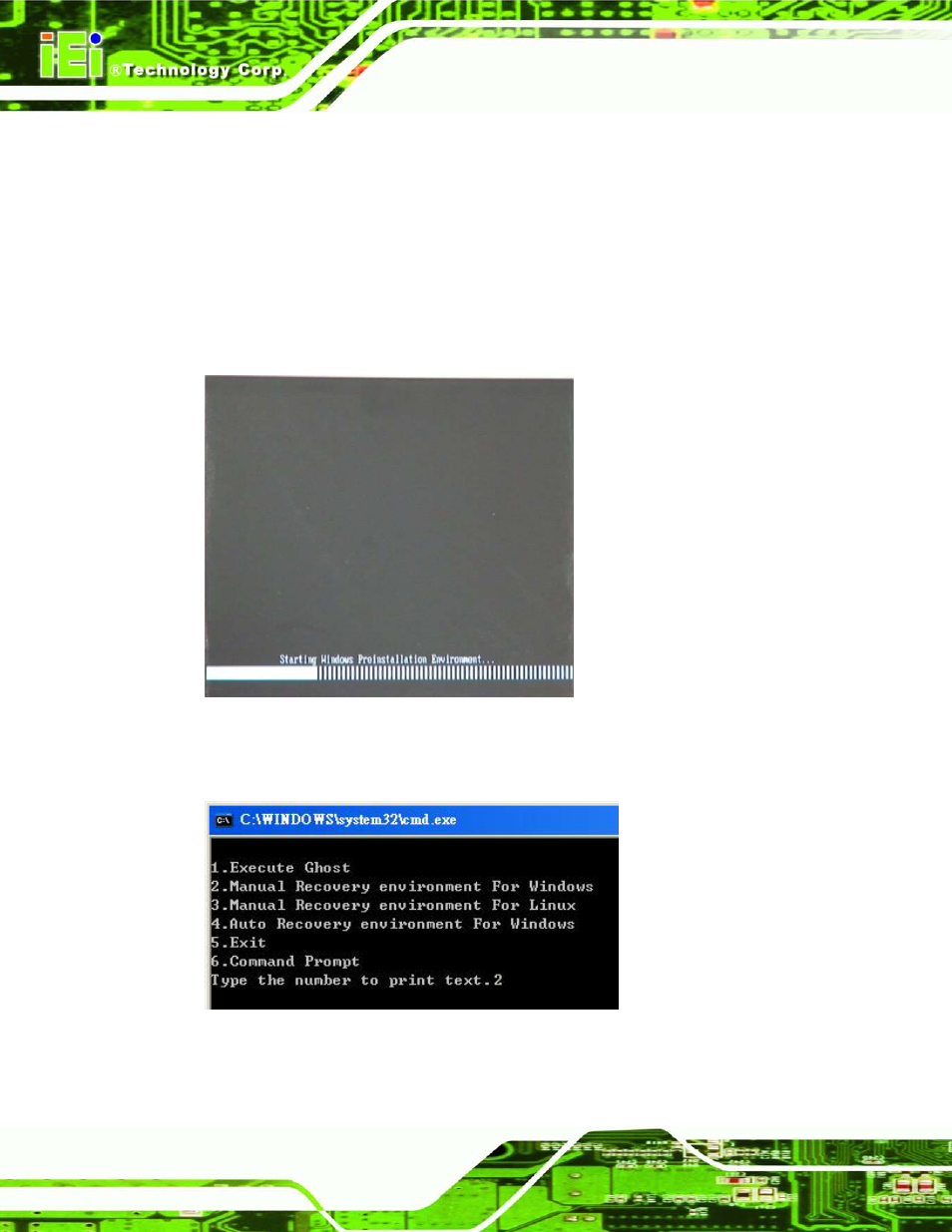 A.2.4 build-up recovery partition, Figure a-6: launching the recovery tool, Figure a-7: system configuration for windows | A.2.4 ) | IEI Integration TANK-600-D2550_N2600 User Manual | Page 93 / 132