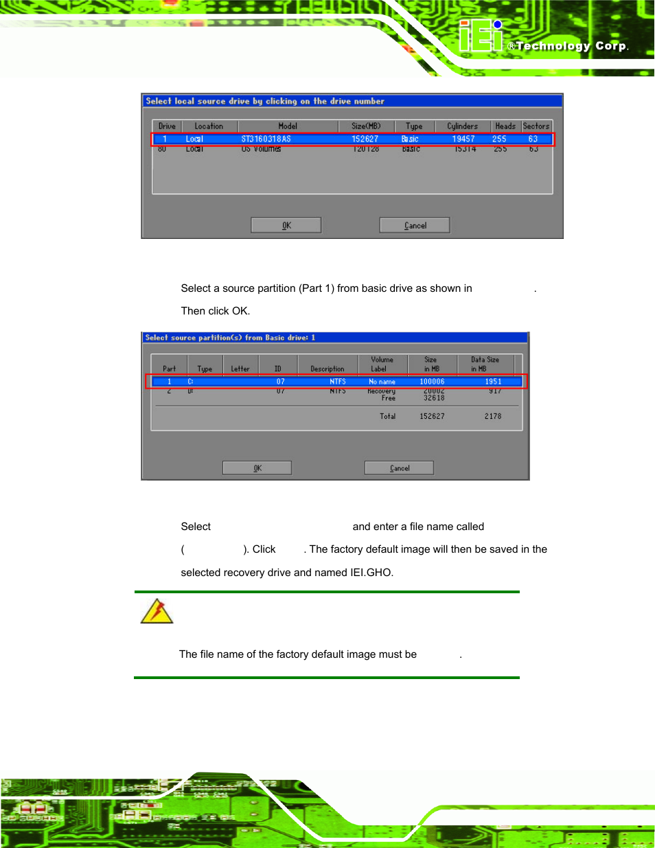 Figure a-14: select a local source drive | IEI Integration TANK-700-QM67 v1.00 User Manual | Page 108 / 128