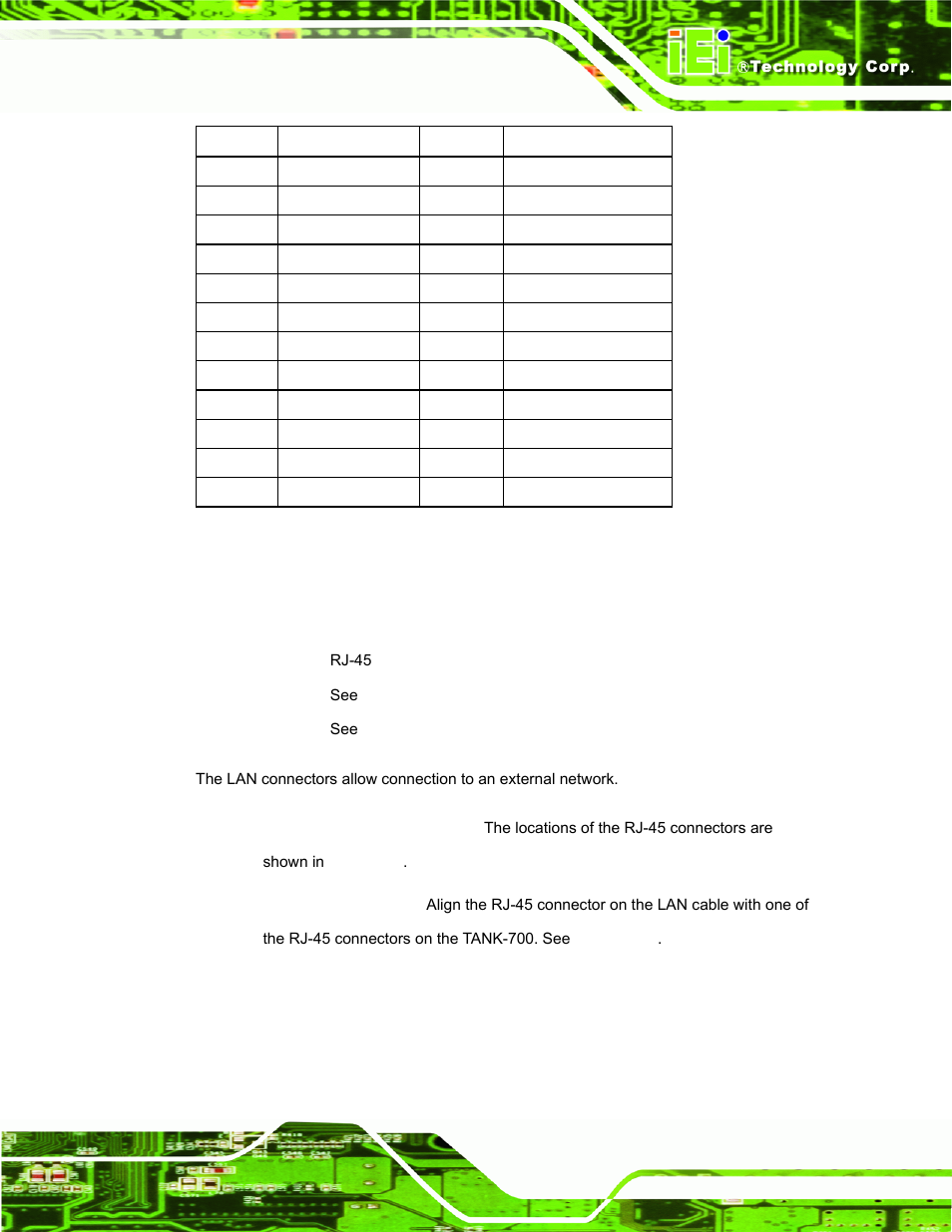 8 lan connectors, Table 3-2: hdmi connector pinouts | IEI Integration TANK-700-QM67 v1.00 User Manual | Page 40 / 128