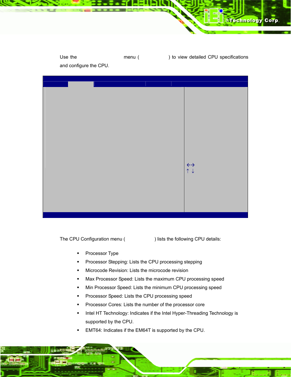 3 cpu configuration | IEI Integration TANK-700-QM67 v1.00 User Manual | Page 66 / 128