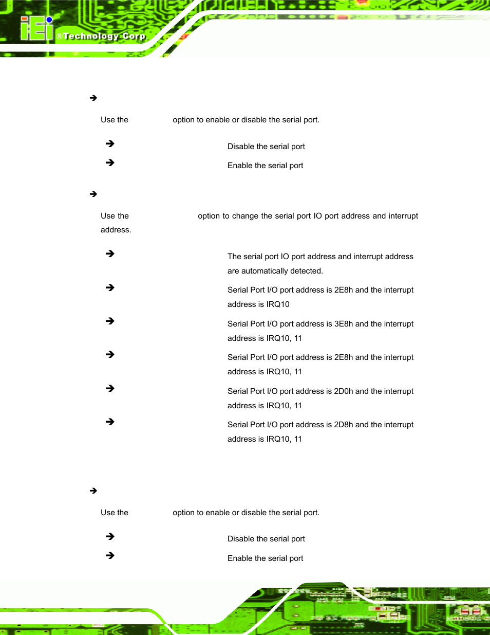 4 serial port 4 configuration, 5 serial port 5 configuration | IEI Integration TANK-700-QM67 v1.00 User Manual | Page 77 / 128