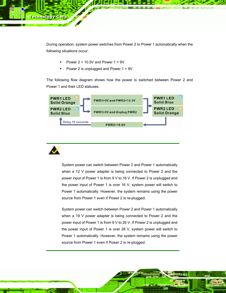 2 switch to backup power, Figure 3-42: acc off: switch between pwr1 and pwr2 | IEI Integration TANK-700-QM67 v1.12 User Manual | Page 58 / 145